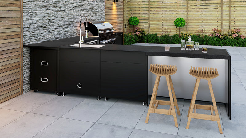 Whistler Fairford Outdoor Kitchen Black Bar unit 1200cm
