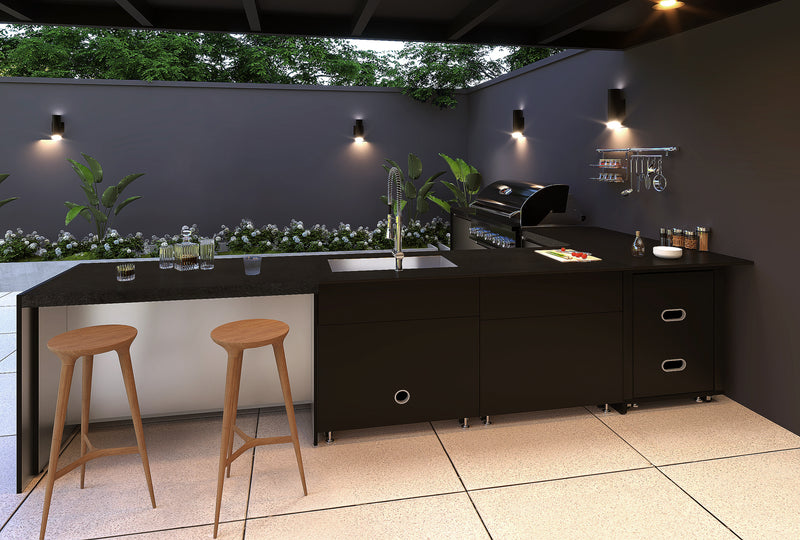 Whistler Fairford Outdoor Kitchen Black Bar unit 1200cm