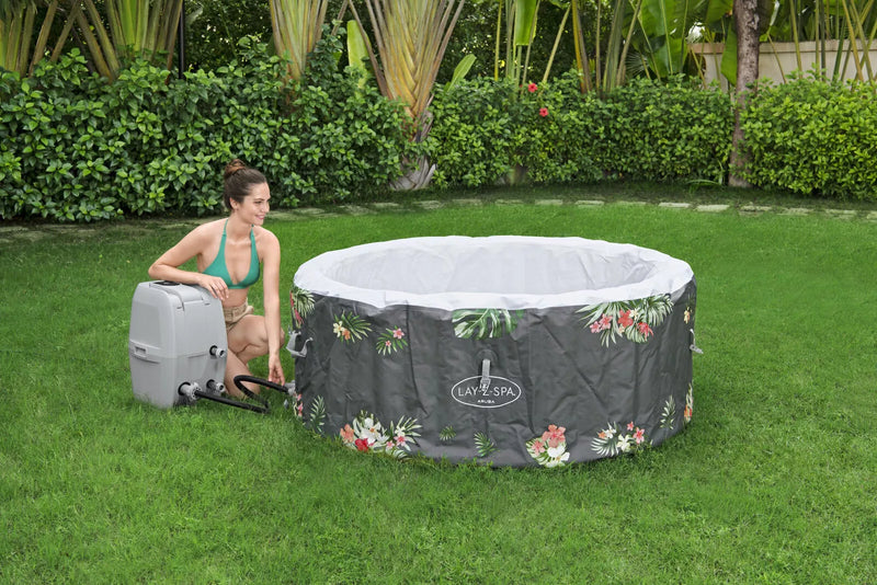 Cookout Inflatables Lay-Z-Spa 67in x 26in Aruba AirJet Inflatable Hot Tub Spa ...
