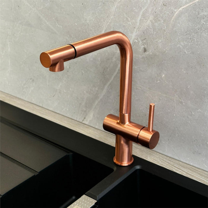 Tap Ingleton Copper Pull Out Kitchen Sink Mixer