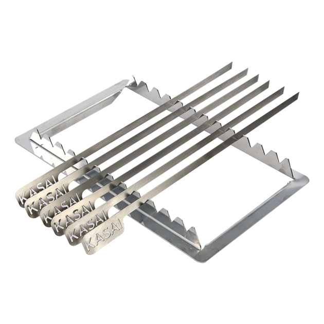 Kasai Konro Skewer Rack & 6 Skewers (for Little Kasai Grill)