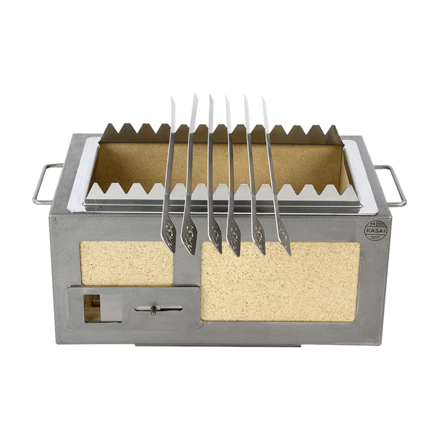 Kasai Konro Skewer Rack & 6 Skewers (for Little Kasai Grill)