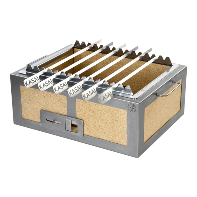 Medium long Kasai Konro Grill complete with Skewer Rack