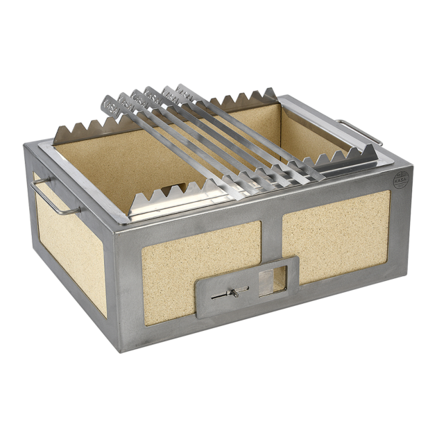 Kasai Konro Skewer Rack & 6 Skewers (for Medium Wide Kasai Grill)
