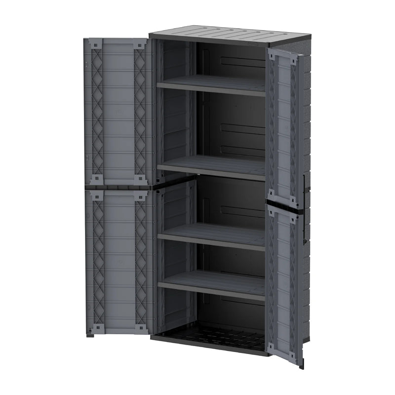 Duramax Cedargrain Tall Plastic Vertical Storage Cabinet