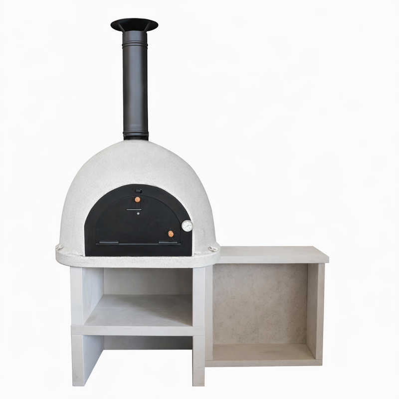 Royal Max Wood Burning Pizza Oven and Side Table 100cm