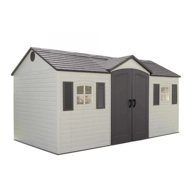 Lifetime 15ftx8ft Heavy Duty Single Entrance Plastic Shed