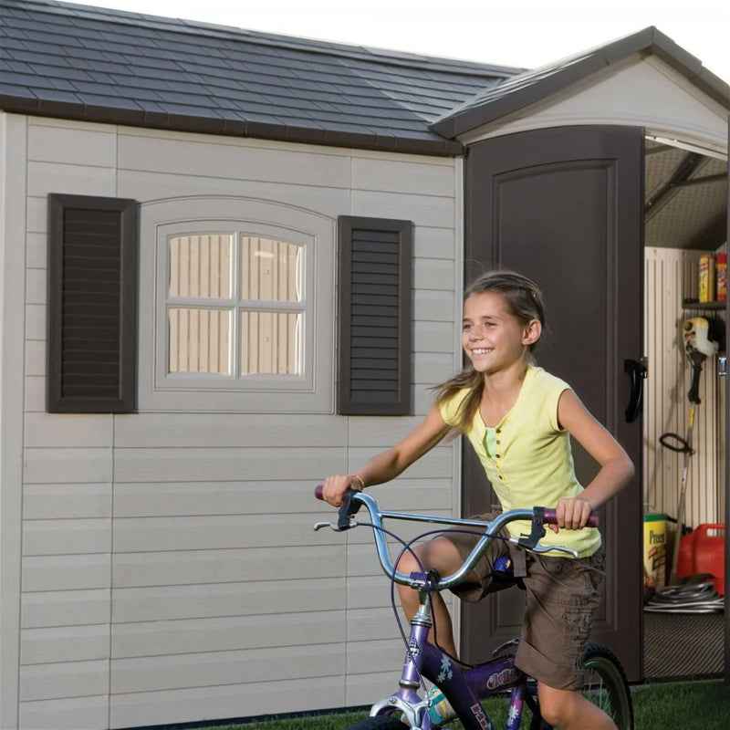 Lifetime 15ftx8ft Heavy Duty Single Entrance Plastic Shed