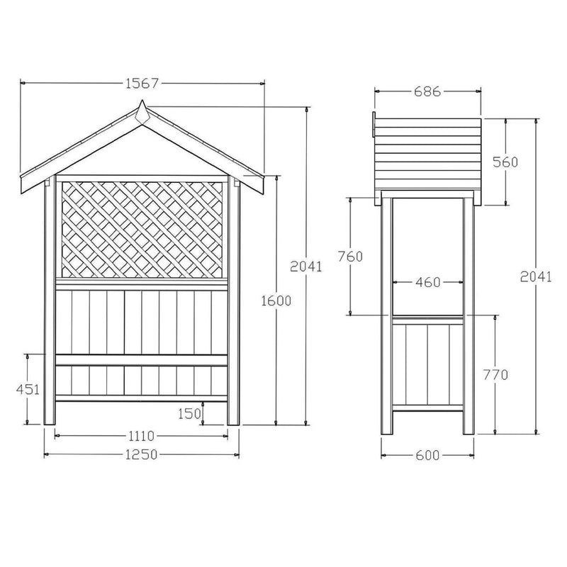 Pantheon Artemis Fixed Seat Arbour