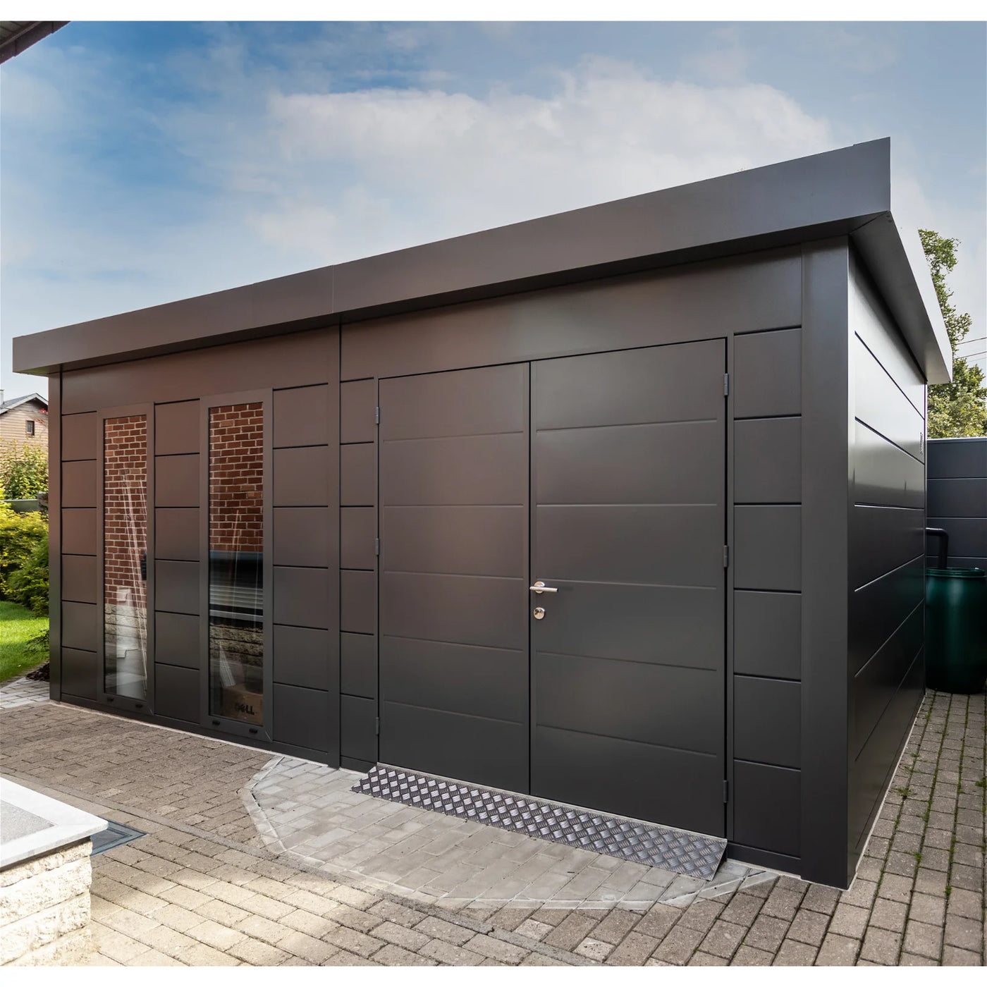 Telluria Eleganto Premier Steel Shed Office - 5.4m x 3.6m