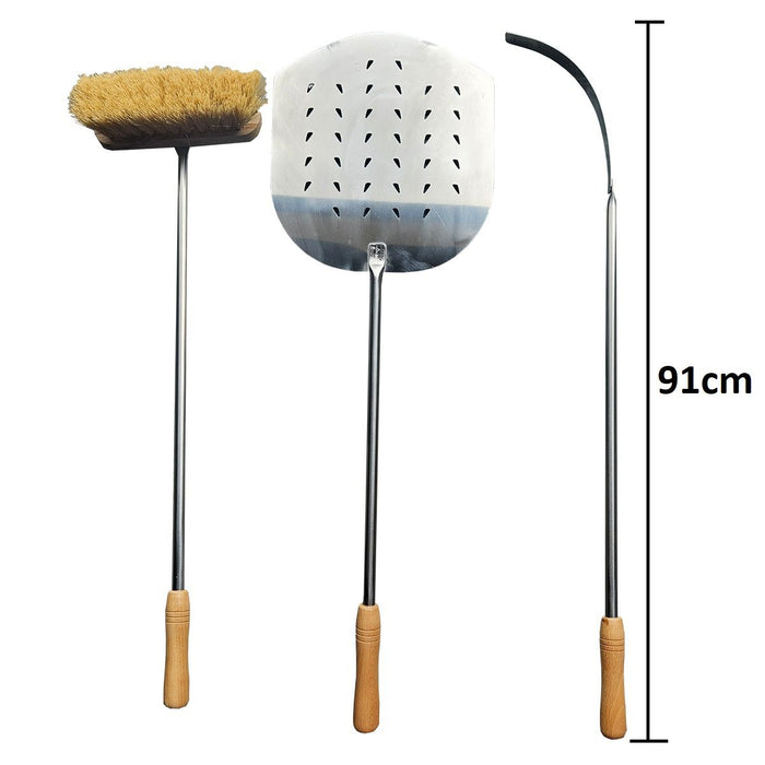 Stainless Steel Pizza Oven Tools - 3 Pieces