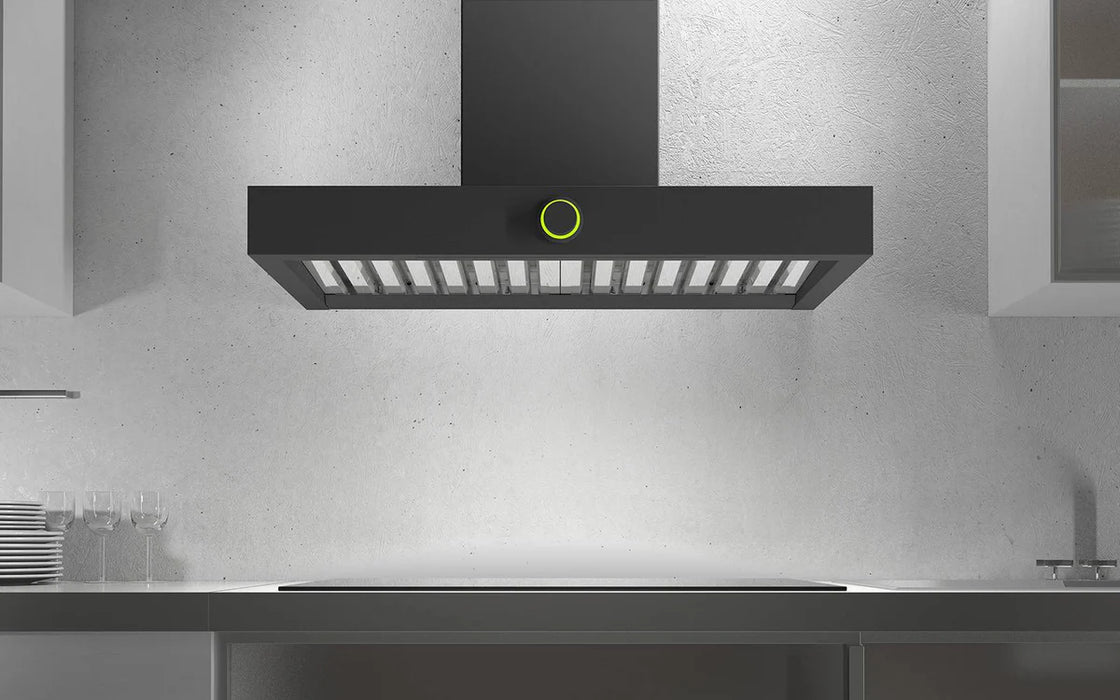 Airforce Vis Boxy 120cm Wall Mounted Cooker Hood with Electronic Rotary Control- Anthracite Finish
