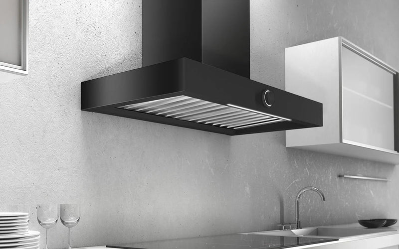 Airforce Vis Boxy 120cm Wall Mounted Cooker Hood with Electronic Rotary Control- Anthracite Finish