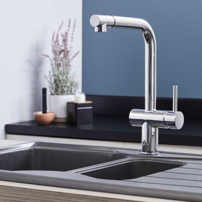 Tap Ingleton Chrome Pull Out Kitchen Sink Mixer