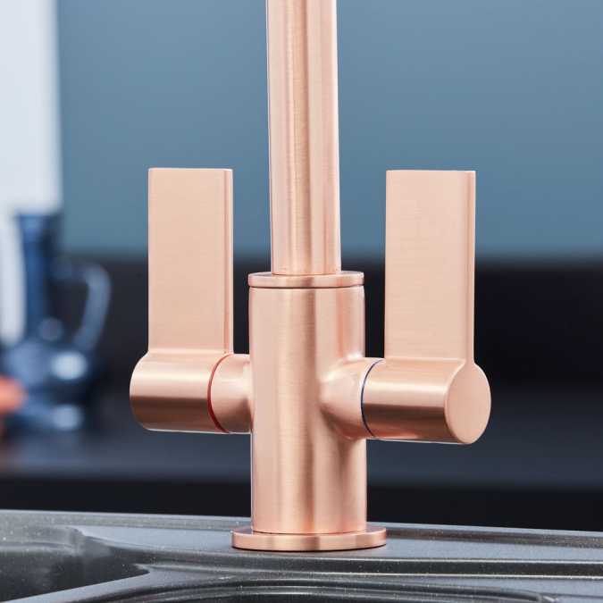 Tap Malton Mono Block Mixer Kitchen Copper