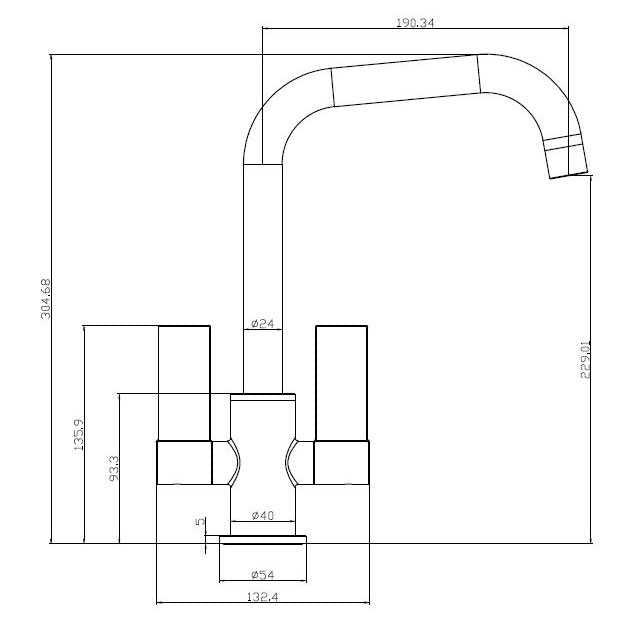 Tap Malton Mono Block Mixer Kitchen