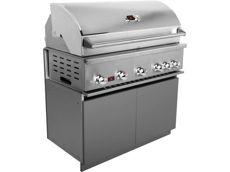 Whistler Fairford Outdoor Kitchen with Burford 5-Burner BBQ and side burner | 3.6M X 1.6M Full-Length