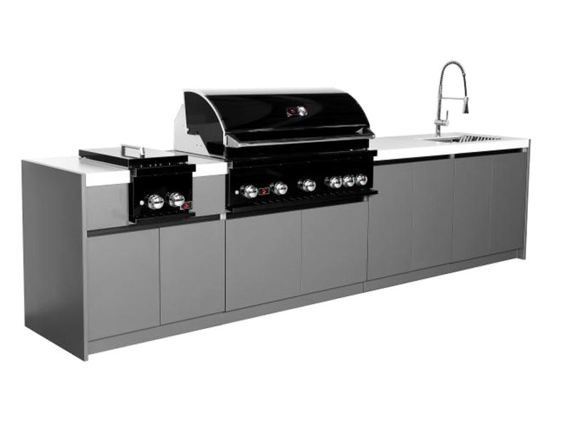 Whistler Fairford Outdoor Kitchen with Burford 5-Burner BBQ and side burner | 3.5M Full-Length