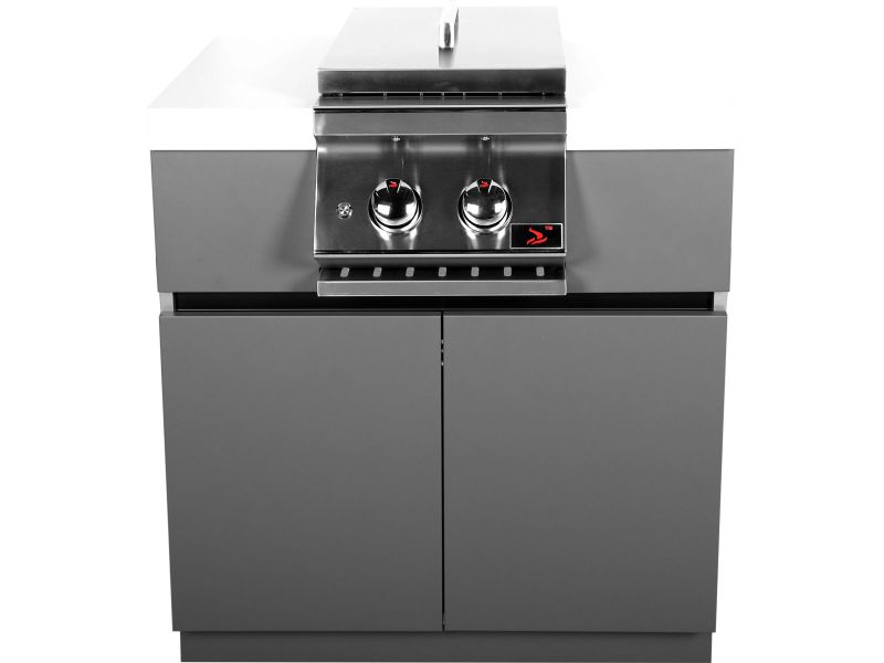 Whistler Fairford Outdoor Kitchen with Burford 5-Burner BBQ and side burner | 3.6M X 1.6M Full-Length