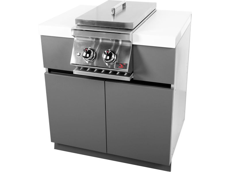 Whistler Fairford Outdoor Kitchen with Burford 5-Burner BBQ and side burner | 3.6M X 2.4M Full-Length