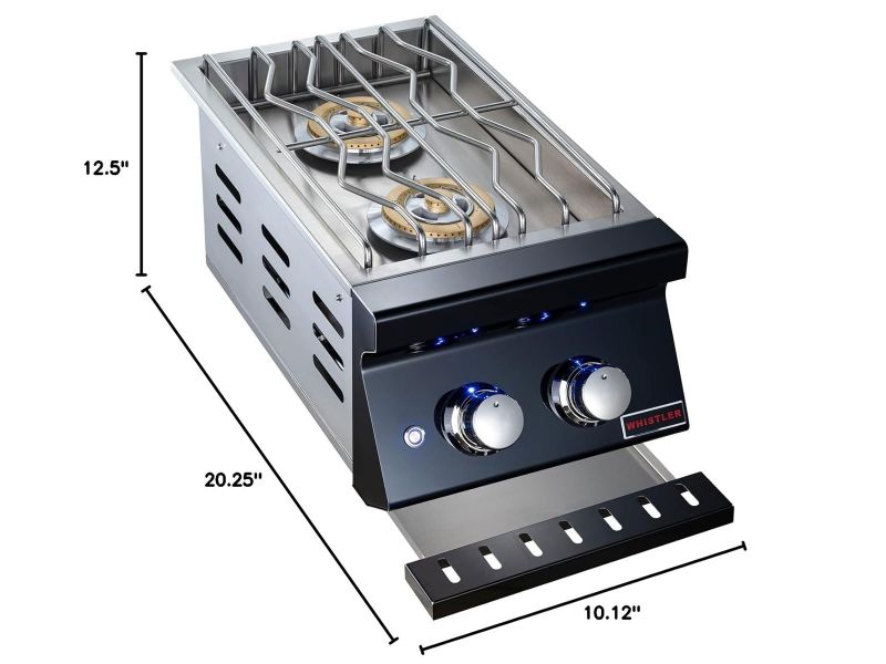 Whistler Fairford Outdoor Kitchen with Burford 5-Burner BBQ and side burner | 3.6M X 1.6M Full-Length