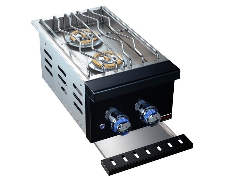 Whistler Fairford Outdoor Kitchen with Burford 5-Burner BBQ and side burner | 1.6M X 4.2M x 1.6 Full-Length