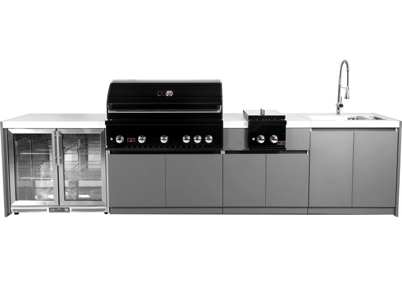 Whistler Fairford Outdoor Kitchen with Burford 5-Burner BBQ and side burner | 3.6M Full-Length