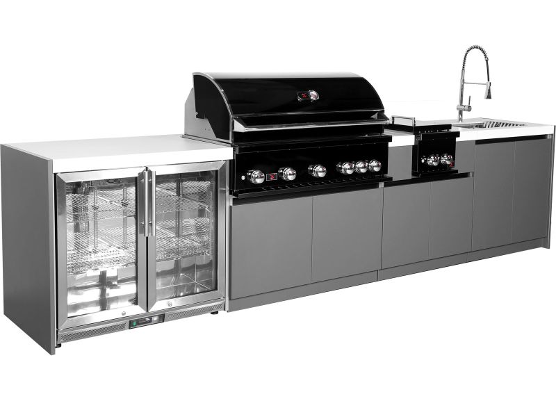 Whistler Fairford Outdoor Kitchen with Burford 5-Burner BBQ and side burner | 3.6M Full-Length