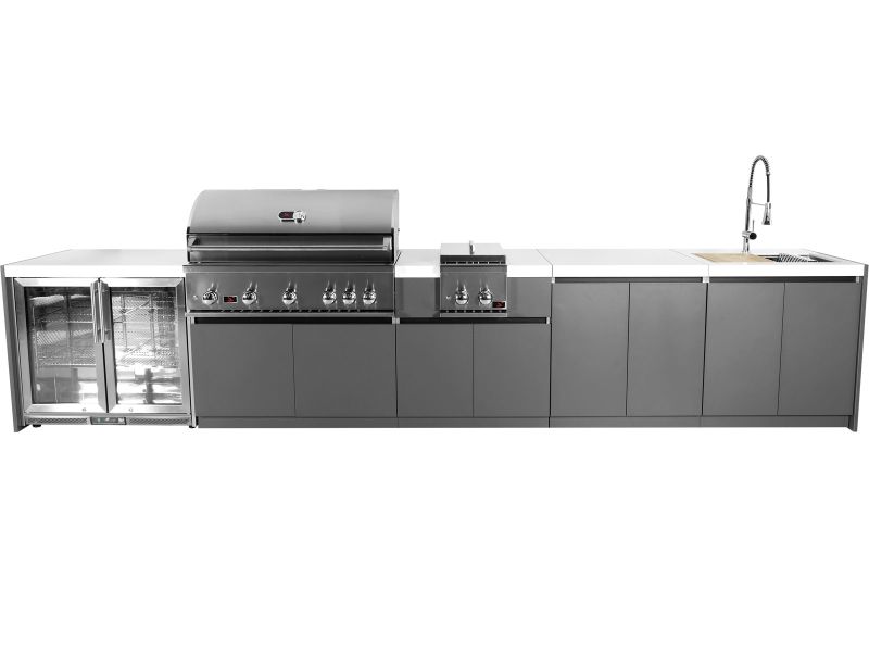 Whistler Fairford Outdoor Kitchen 5-Burner BBQ and side burner | 4.4M Full-Length