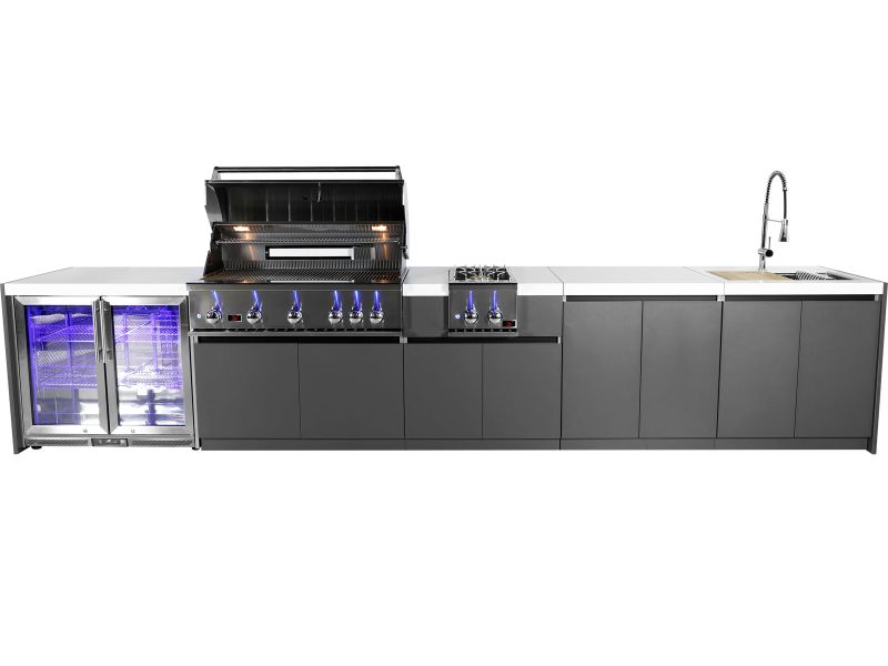 Whistler Fairford Outdoor Kitchen 5-Burner BBQ and side burner | 4.4M Full-Length