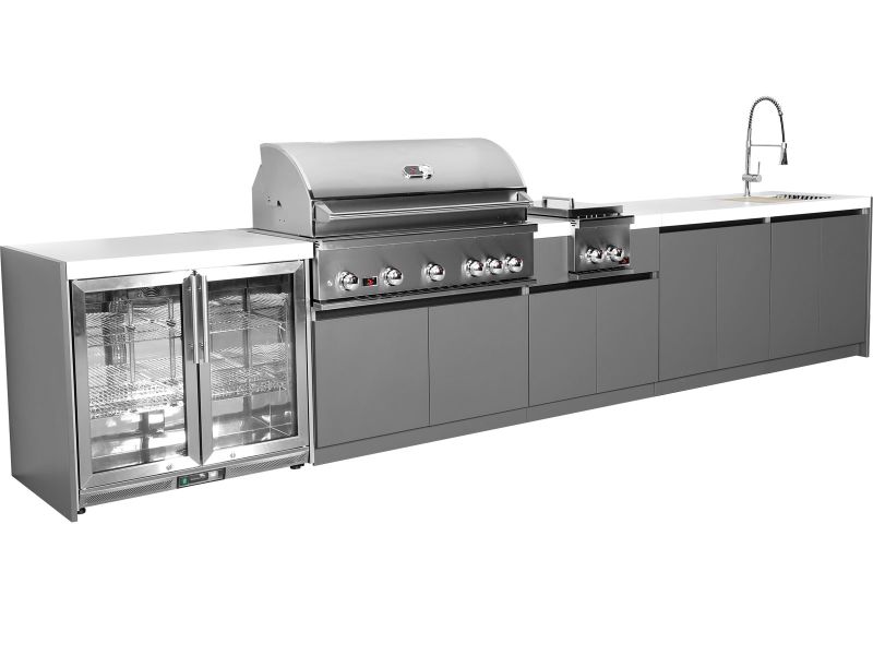 Whistler Fairford Outdoor Kitchen 5-Burner BBQ and side burner | 4.4M Full-Length