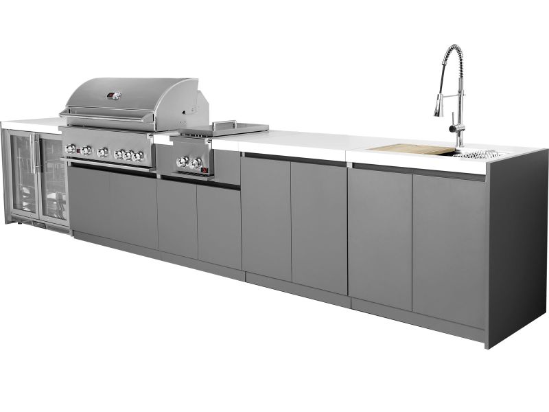 Whistler Fairford Outdoor Kitchen 5-Burner BBQ and side burner | 4.4M Full-Length