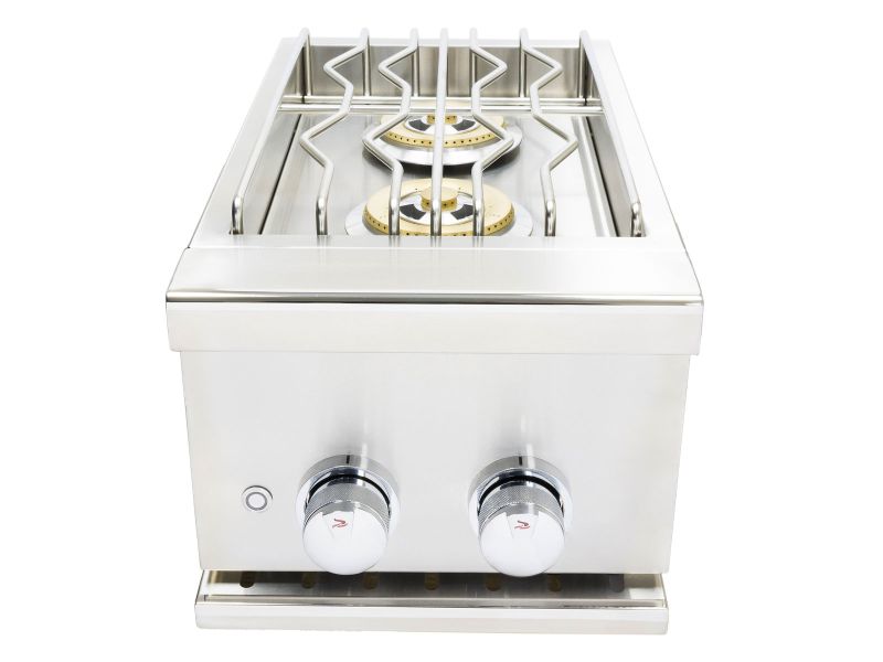 Whistler Fairford Grey Outdoor Kitchen 5-Burner BBQ and side Burner | 2.7M Full-Length