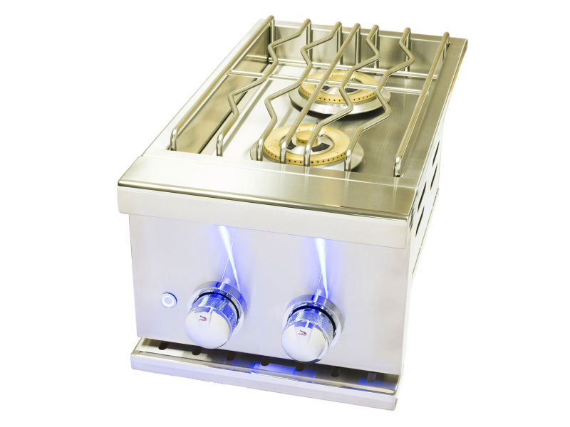 Whistler Fairford Grey Outdoor Kitchen 5-Burner BBQ and side Burner | 2.7M Full-Length