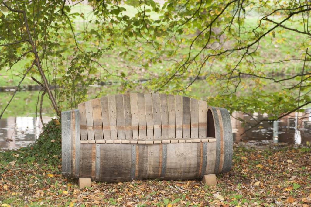 Wine Oak Barrel Lounge 2-Seater "Brandy" - Untreated