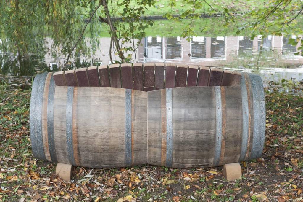 Wine Oak Barrel Lounge 2-Seater "Brandy" - Untreated