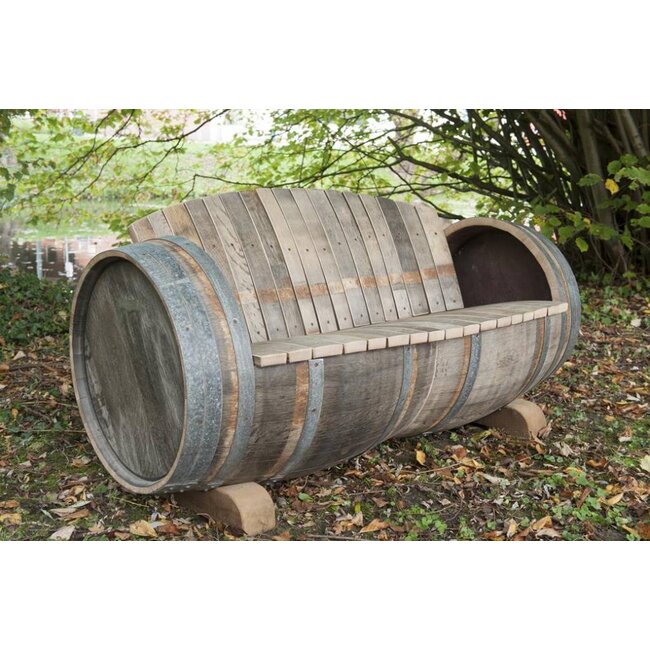 Wine Oak Barrel Lounge 2-Seater "Brandy" - Untreated