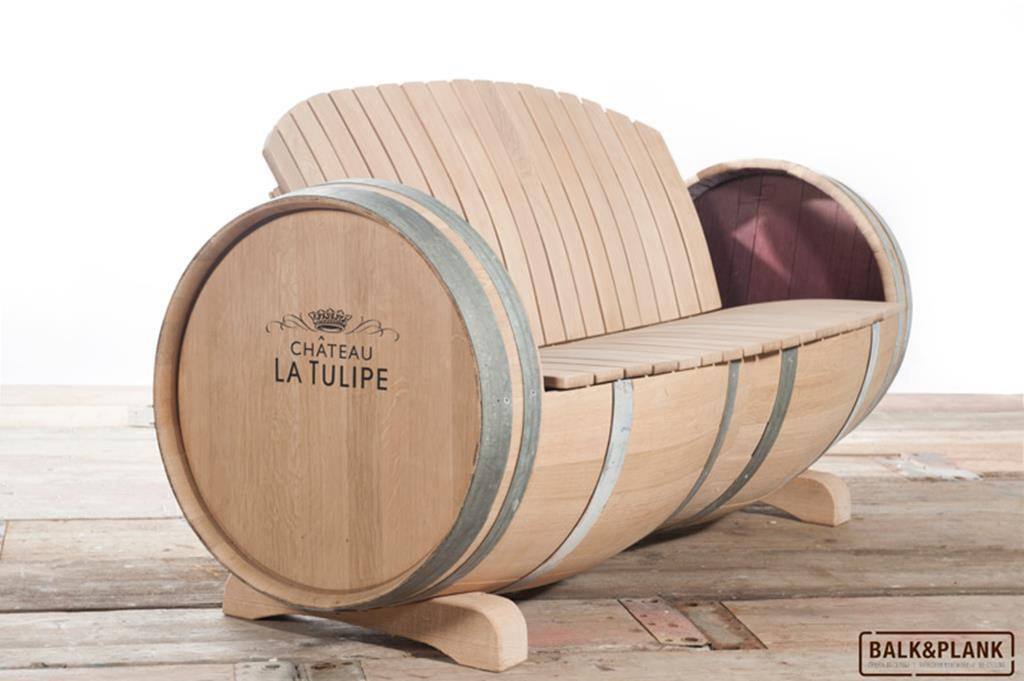 Wine barrel lounge set XL Ilja Gort 4 piece set