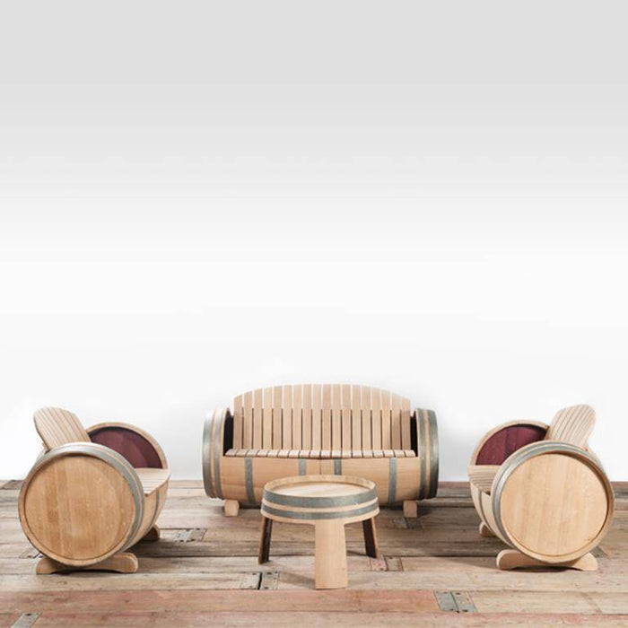 Wine barrel lounge set XL Ilja Gort 4 piece set