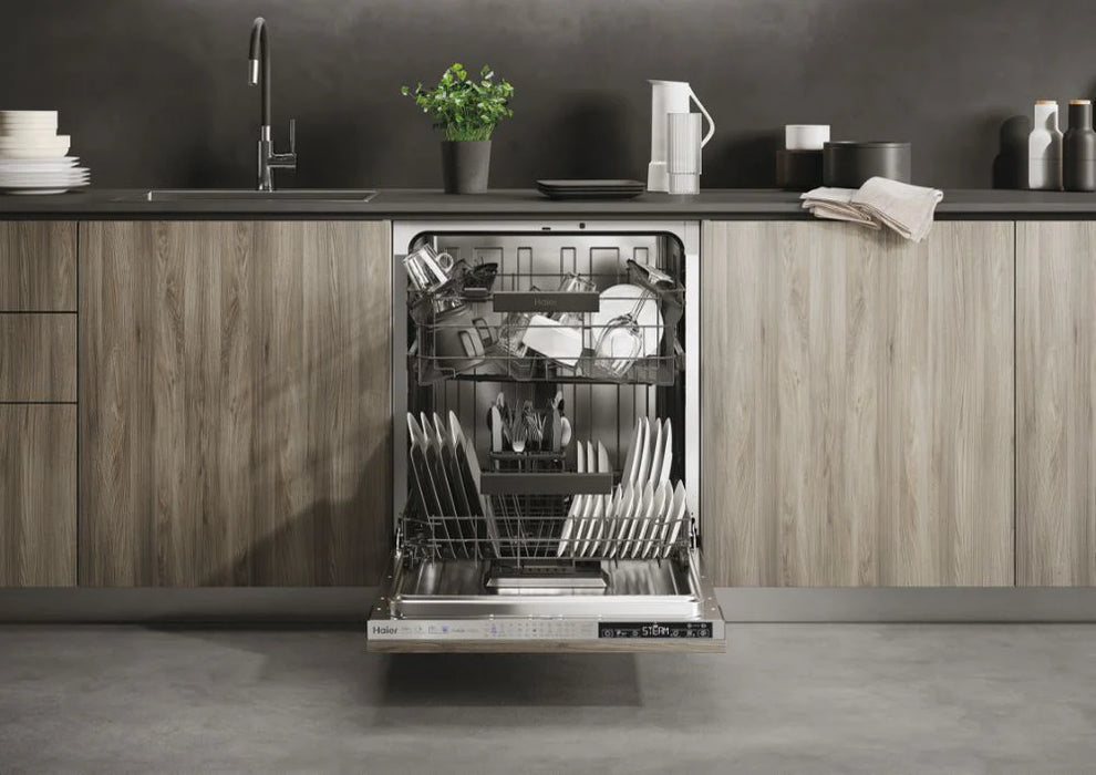 Panel Ready Haier XIB3B2SFS-80 60cm Fully Integrated 13-Place Setting Dishwasher with Wifi & Bluetooth Compatibility