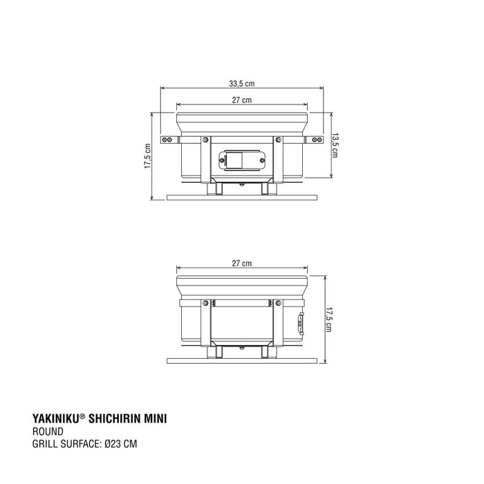 YAKINIKU MINI Round Shichirin | Teppanyaki & Hibachi grill