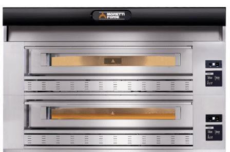 MORETTI FORNI P115G/2 - 4+4 TRAY, 8" CROWN TWIN DECK GAS BAKERY OVEN