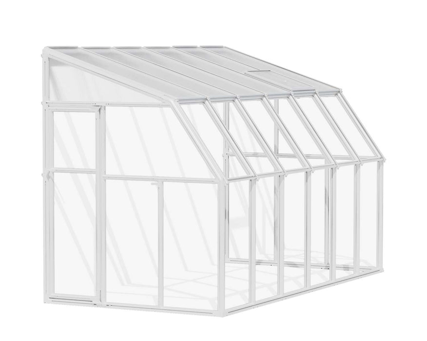 Enclosed Gazebo 6 ft. x 14 ft. Solarium Kit - White Structure & Hybrid Panels