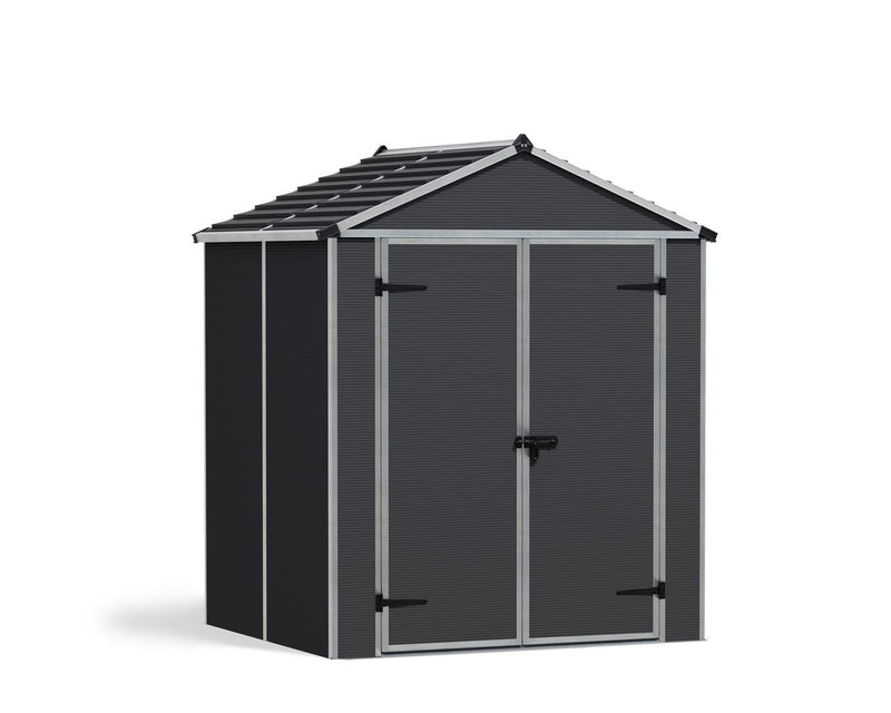 Rubicon 6 ft. x 5 ft. Shed With Floor - Dark Grey Panels