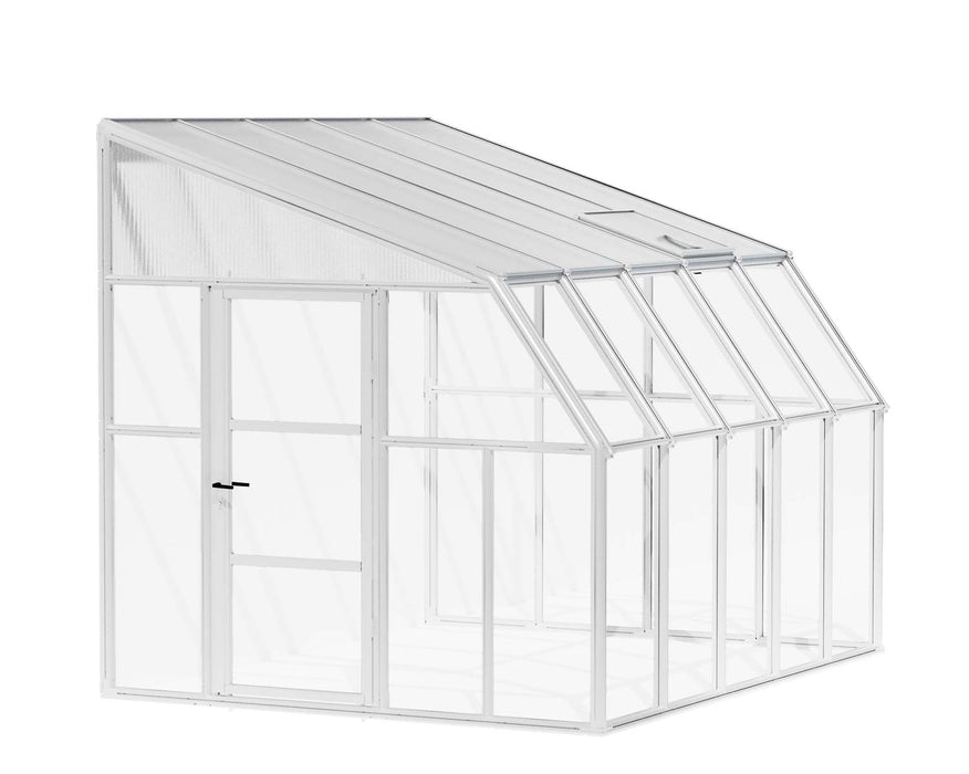 Enclosed Gazebo 8 ft. x 10 ft. Solarium Kit - White Structure & Hybrid Panels