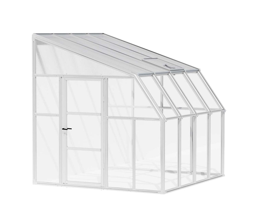 Enclosed Gazebo 8 ft. x 8 ft. Solarium Kit - White Structure & Hybrid Panels
