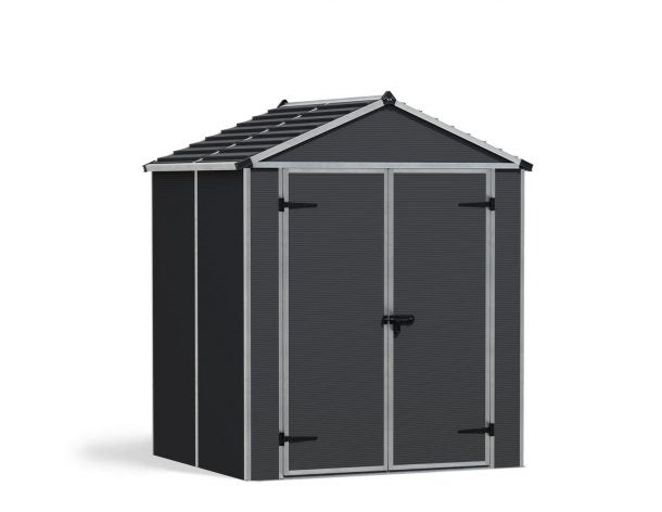 Rubicon 6 ft. x 5 ft. Shed With Floor - Dark Grey Panels