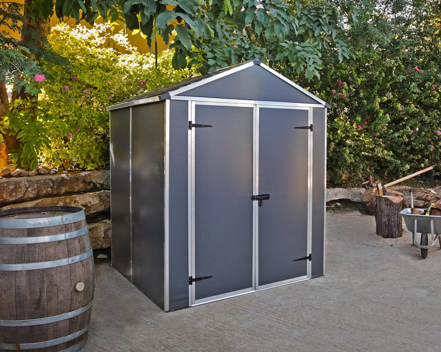 Rubicon 6 ft. x 5 ft. Shed With Floor - Dark Grey Panels