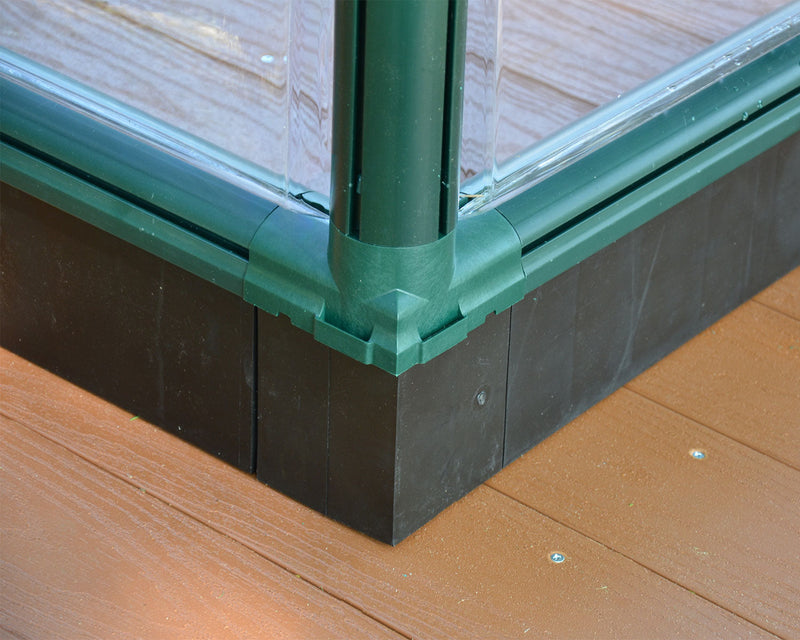 Hobby Gardener 8 ft. x 12 ft. Greenhouse Kit - Green Structure & Frost Twinwall Panels