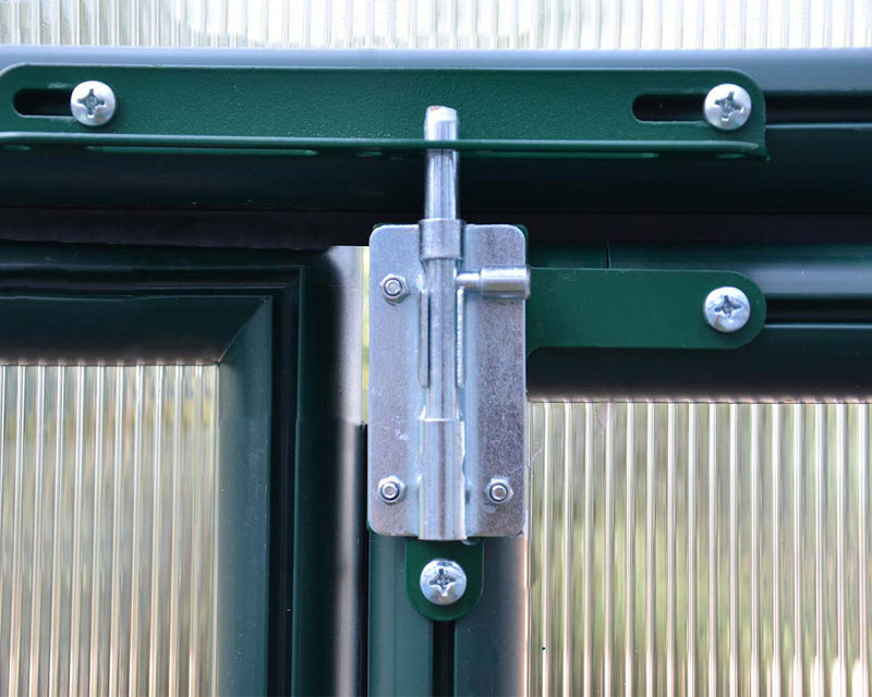 Hobby Gardener 8 ft. x 16 ft. Greenhouse Kit - Green Structure & Frost Twinwall Panels